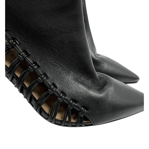 Tamara Mellon Womens Leather Braided Dom Pointed Toe Ankle Booties Size 38 - Picture 3 of 12